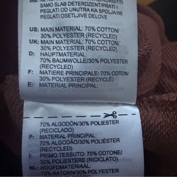 Adidas Brown Rhinstone Crop Sweatshirt Size Medium - Picture 6 of 7